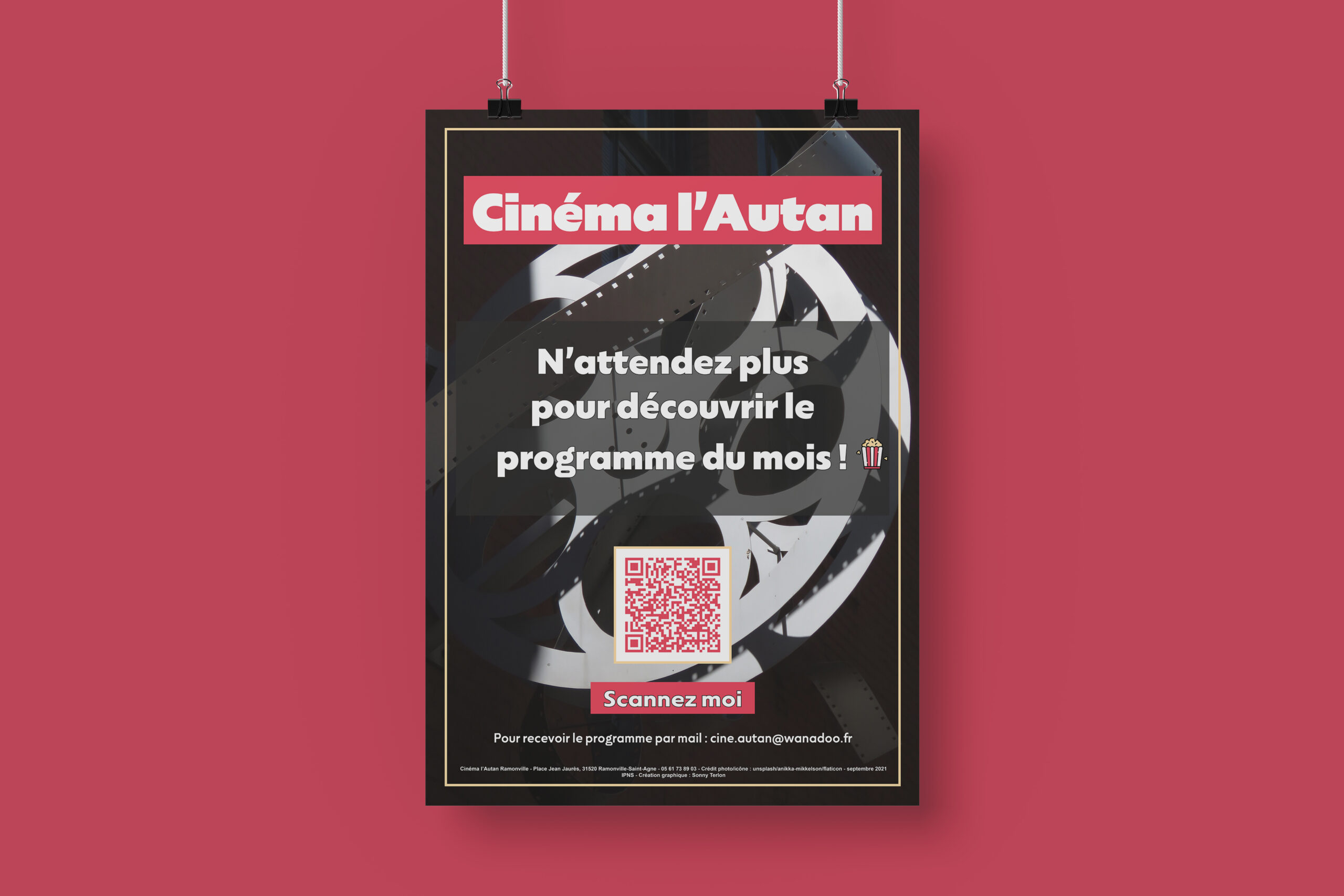 mockup affiche cinéma l'autan ramonville